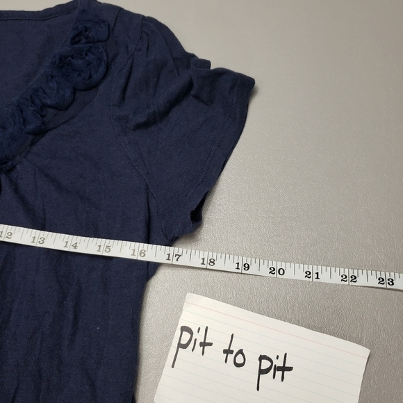 oh baby by motherhood maternity navy blue short sleeve tshirt women's L - Picture 8 of 10